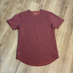 BYLT Premium Basics Drop Cut Lux Tee in Rust size medium